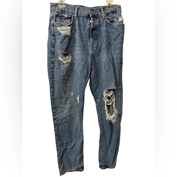 Distressed Blue Jeans by Forever 21 The Westward Mom NWT size 29 - Picture 1 of 11